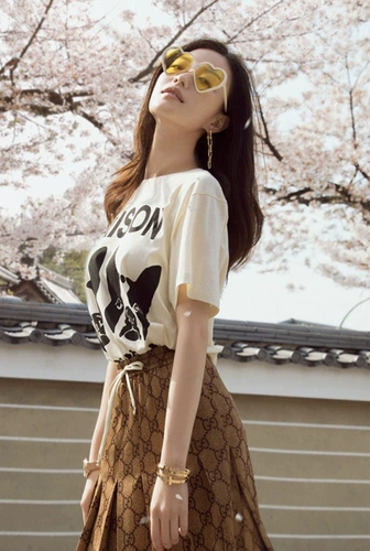 Ретро японские милые солнцезащитные очки для невесты в форме сердца на солнечной энергии