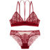 Tò mò đồ lót Miss bralette no rims red red-free goddess drop soft cup bra set - Bộ đồ lót triumph đồ lót Bộ đồ lót