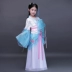 Cô bé cổ điển phong cách trang phục trẻ em Han trang phục Hoa hậu trang phục biểu diễn guzheng để phục vụ công chúa nhà Đường công chúa cổ tích - Trang phục