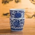 Jingdezhen gốm sứ thủy tinh Cổ sứ màu xanh và trắng Yanglian 1 hai hầm rượu Teacup Sứ rượu - Rượu vang Rượu vang