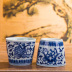 Jingdezhen gốm sứ thủy tinh Cổ sứ màu xanh và trắng Yanglian 1 hai hầm rượu Teacup Sứ rượu - Rượu vang gia ly ruou vang Rượu vang