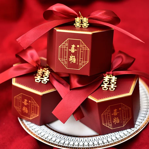 Новая свадебная китайская сахарная коробка Hi Hi Sugar Gift Box установлена ​​Douyin Candy Box Wedding Candy Box китайская креативная коробка китайская