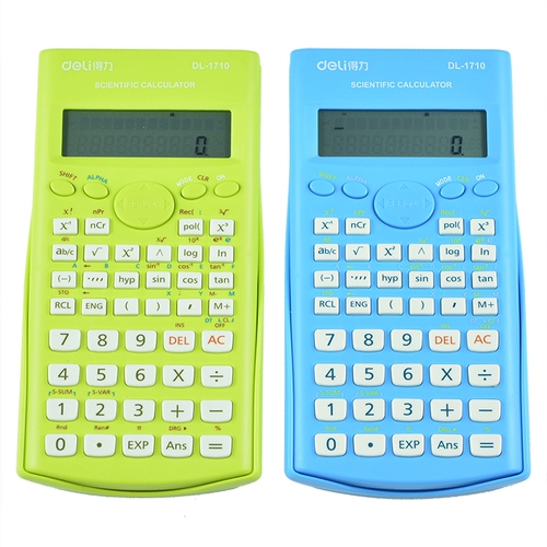 Deli 1589 планшет большой экран кнопку офиса компьютер Двойной питания Симпатичный солнечный финансовый калькулятор