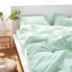 Bông giặt đôi bốn mảnh bông màu tinh khiết Bắc Âu khỏa thân ngủ đơn giản giường, khăn trải giường cotton sinh viên ba mảnh Bộ đồ giường bốn mảnh