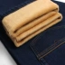 Mùa thu và mùa đông co giãn cao cộng với quần jean dày nhung nam mặc quần cotton sang trọng cho nam quần trung niên ấm áp Quần jean