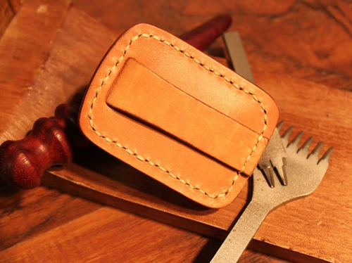 Зажигалка, кожаный чехол ручной работы, Италия, воловья кожа