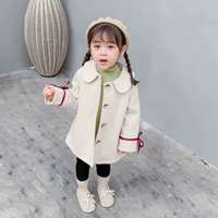 Демисезонная детская куртка, детское шерстяное пальто, зимний пуховик, в западном стиле, увеличенная толщина, 2019