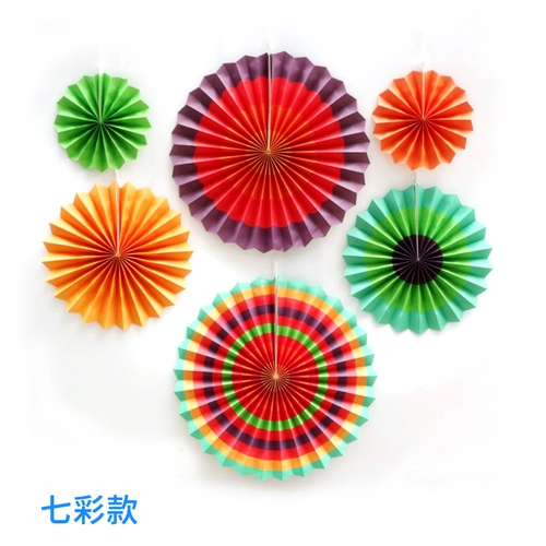 Бумажный фанат цветок творческий подвесной бумага детская детская коридорская аранжировка