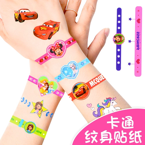 Детские безопасные водостойкие тату наклейки, мультяшная наклейка для мальчиков и девочек для принцессы, «Холодное сердце»