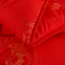 Lớn màu đỏ đám cưới quilt siêu mềm chà nhám đám cưới đám cưới quilt mùa đông là lễ hội thêu lõi, đặc biệt cung cấp