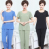 Trung và cũ tuổi của phụ nữ hai mảnh phù hợp với mẹ nạp mùa hè ngắn tay bà ngoại XL cộng với chất béo lỏng bông lụa phù hợp với áo khoác trung niên Phụ nữ cao cấp