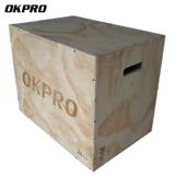 Okpro Three -In -Один деревянный джемпер тренировочный прыжок для прыжков, прыжок, всеобъемлющее бокс -коробочка для дровяной коробки