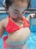 Cô gái châu Âu và Mỹ bikini áo tắm dây đeo mới trẻ em chia váy dễ thương áo tắm cô gái màu cam 3-12 tuổi Bộ đồ bơi của Kid