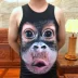 Ác ma nguệch ngoạc khỉ khỉ gorilla mồ hôi vest béo cỡ lớn nam tay ngắn áo thun họa tiết cá tính Lót