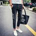 Mùa xuân và mùa thu Chân mới Quần denim tay nhanh tay màu đỏ với quần mỏng nam quần bò ống rộng nam Cao bồi
