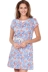 Connie váy nữ mùa hè sexy mặc nhà váy ngủ in áo ngủ ngắn tay cotton mặc bên ngoài 62063538 - Đêm đầm