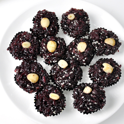 传统小吃黑米莲子糯米小米糕 商品反馈