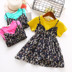 Quần áo trẻ em mùa hè 2018 cô gái mới ăn mặc trẻ em Hàn Quốc giả hai mảnh váy hoa bé ngắn tay váy Váy
