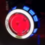 Áp dụng cho đèn pha Sundiro Honda DIO sửa đổi ống kính kép ống kính thiên thần xenon đèn pha xe máy - Đèn HID xe máy đèn pha 7 màu xe máy	