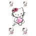 Hình xăm mèo Hello Kitty nhỏ tươi dùng một lần không thấm nước bền màu xanh lá cây vẽ tay dán dán hình xăm Vẽ trên cơ thể
