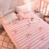 Winter nhung san hô một mảnh vải lanh và cashmere flannel tấm tatami đôi phòng đơn sang trọng ngắn sang trọng - Khăn trải giường Khăn trải giường