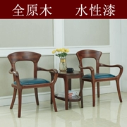 Tối giản hiện đại Bắc Âu rắn gỗ và bàn ghế thường kết hợp ba món đồ nội thất mới Trung Quốc bộ bàn ghế giải trí - Bàn ghế ngoài trời / sân