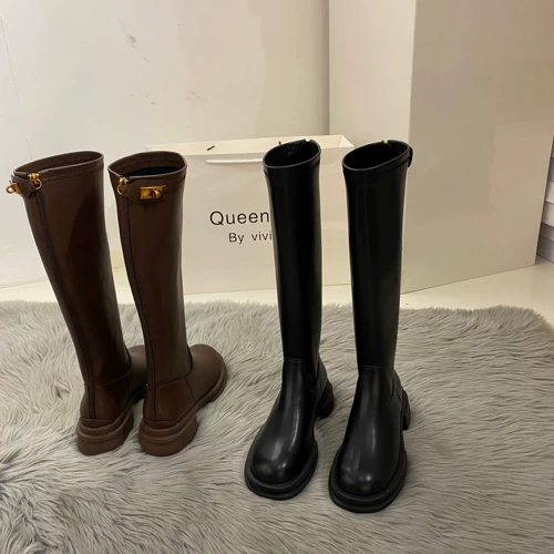 Демисезонная утепленная обувь на платформе, высокие сапоги, ботинки, подходит для подростков