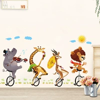 Съемный макет для детского сада, светоотражательное мультяшное украшение, велосипед для детской комнаты, наклейки