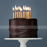 Золото -нависшие красочные дни рождения свечи с бусинными бусинками -торт свеча творческая романтическая вечеринка.