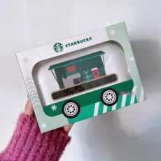 Starbucks 星巴克纸巾盒节日会员星礼包实用抽纸盒手机笔架咖啡车创意礼盒