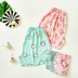 Mian lụa quần pajama nữ mùa hè quần short cotton lụa home shorts mùa hè nhà quần lớn 衩 nhân tạo quần cotton kích thước lớn