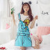 Mùa hè ngắn tay nightdress với áo ngực giả sling ở giữa đoạn miễn phí áo ngực đồ ngủ nhà dịch vụ sinh viên có thể mặc một pad ngực Đêm đầm