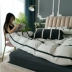 Vì vậy, Tianzhu cotton dệt kim cotton bốn mảnh cotton Nhật Bản ngủ đơn giản sọc sọc chăn trải giường - Bộ đồ giường bốn mảnh