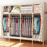 Простой тканевый гардероб простой современный экономический сборный шкаф для сборочного хранения, мульти -хрупкая одежда, консолидировать пространство для спасения шкафа