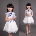 Cô gái phù hợp với váy Trung Quốc 2019 mùa hè mới trẻ em cô gái sườn xám trẻ em váy công chúa váy váy - Váy váy đầm thu đông bé gái Váy