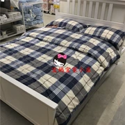 IKEA IKEA chính hãng Kusituta xanh ca rô chăn gối và bộ đồ giường dệt - Quilt Covers