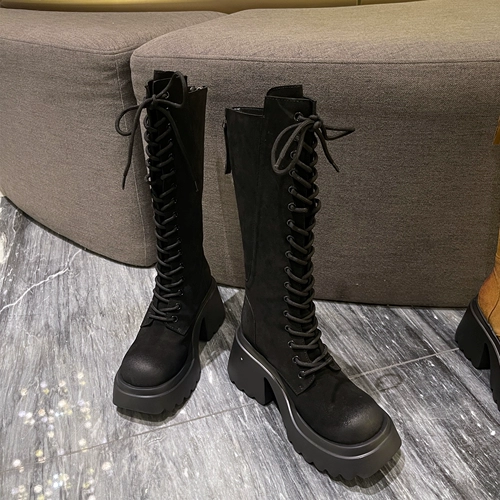 Martens, демисезонные высокие сапоги на платформе, подходит для подростков