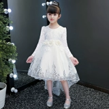 Весеннее платье, весенняя юбка, осенний детский наряд маленькой принцессы, детская одежда, длинный рукав