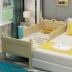 Gỗ rắn trẻ em có thể thu vào giường bé trai và bé gái Giường đơn mở rộng giường khâu giường đa chức năng giường đôi có thể thu vào - Giường