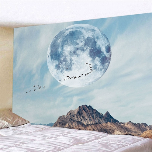 Лунный звездный небо фон фоновая ткань в виде висячи