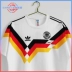 Xác thực đội tuyển Đức retro jersey cỏ ba lá chung 1990 nhà chính thức khắc lại kỷ niệm đồng phục bóng đá ngắn tay tank top nam Áo phông thể thao