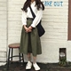 Mùa xuân Hàn Quốc phiên bản của lỏng nhỏ ve áo dài- tay áo phù hợp với + hoang dã cao eo phần dài váy hai mảnh nữ đồ công sở nữ Bộ đồ