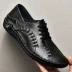 Mùa thu thủ công giày thường da nam đầu rộng phong cách Hàn Quốc buộc dây giày hợp thời trang nam giày da thường bàn chân béo giày nam rộng Giày thấp