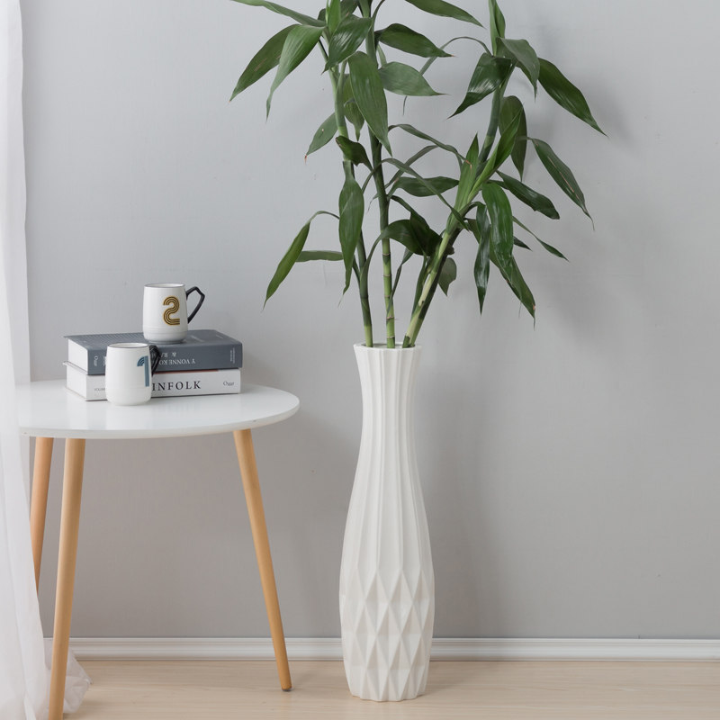2023 Explosion Transfer Bamboo Vase Flower Insert Rich Bamboo Floor Large Vase Ceramic Vase Simple Modern Water Culture Large details Picture