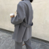 TACO 2018 thu đông phong cách mới chic blogger gió thả vai oversize áo khoác lửng nữ thời trang u40 Business Suit