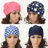 Модная плиссированная плиссированная ткань плавательная шляпа цвет сплошной цвет большой номер женские длинные волосы, одетые в булиангкую плавальную шапку для головы булианг