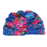 Модная плиссированная плиссированная ткань плавательная шляпа цвет сплошной цвет большой номер женские длинные волосы, одетые в булиангкую плавальную шапку для головы булианг