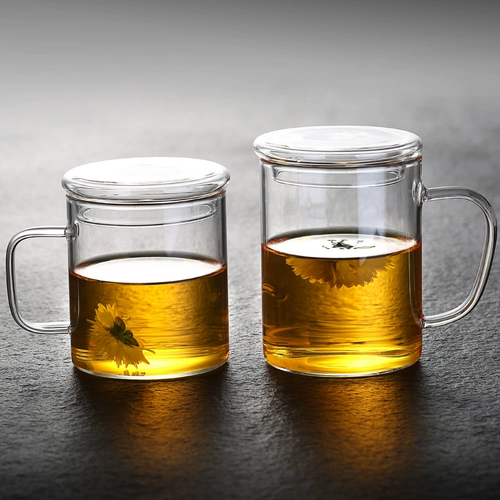 Youdetang Home Glass Cup со стеклянной чашкой с чайной чашкой -устойчивый