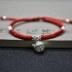 999 sterling bạc vòng chân nữ dây đỏ đan tay cung điện chuyển hạt năm nay món quà trang sức gợi cảm - Vòng chân Vòng chân