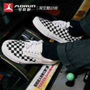 [Morning Run] Vans Era Crft Black and White Red Checkerboard Giày đế thấp bằng vải cao nhất VN0A3WLRVPN - Plimsolls